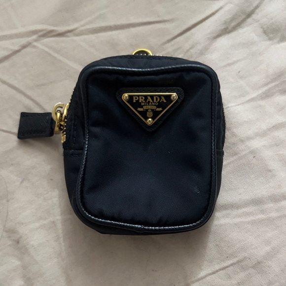 Prada Other - Prada Black Nylon Mini Belt Bag with Gold Triangle Logo